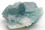 Cubic, Blue-Green Fluorite Crystal Cluster with Phantoms - China #217443-1